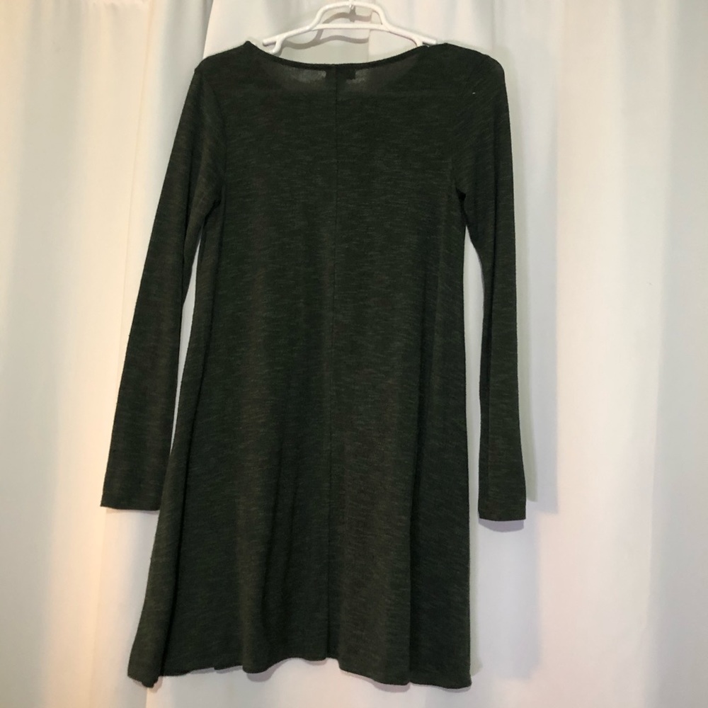 Love Fire dark green long sleeve dress